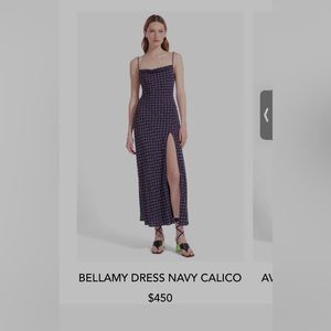 STAUD Bellamy dress. maxi navy blue floral dress. Size Medium.